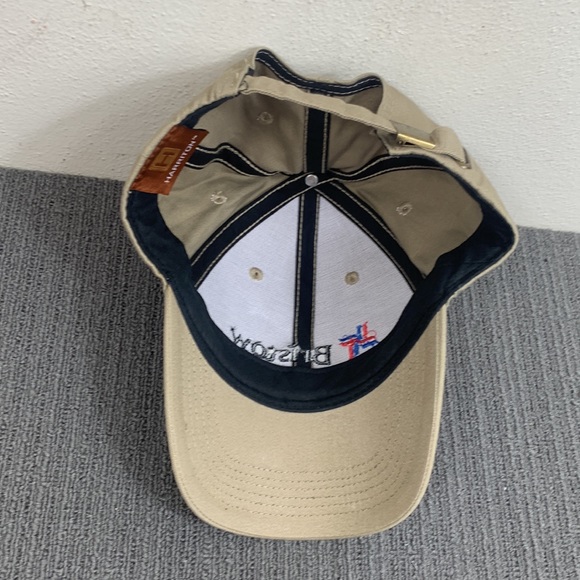 Bristow Baseball Hat Mens Adjustable Beige Strapback Cap Harriton - Picture 10 of 14